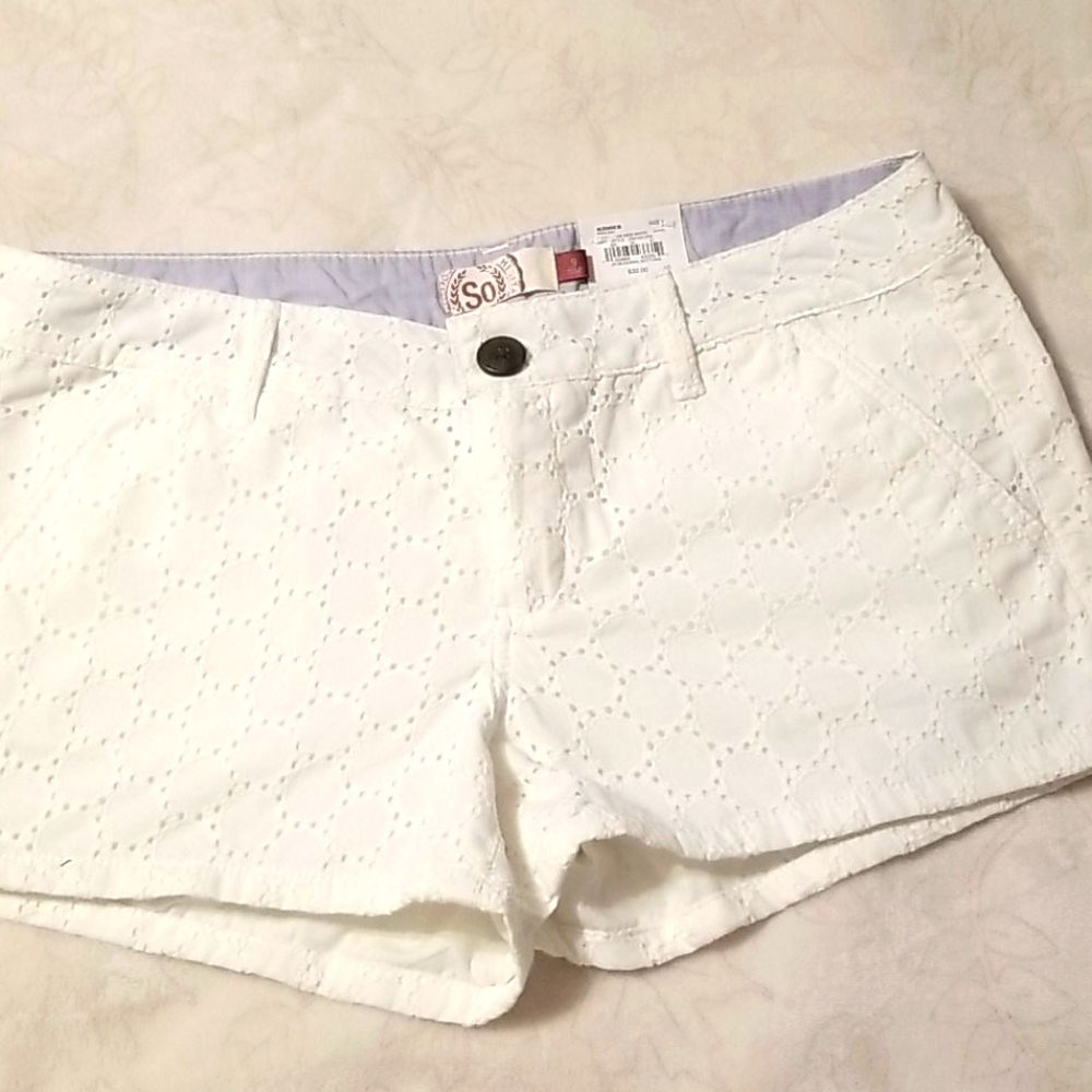 White circle pattern shorts